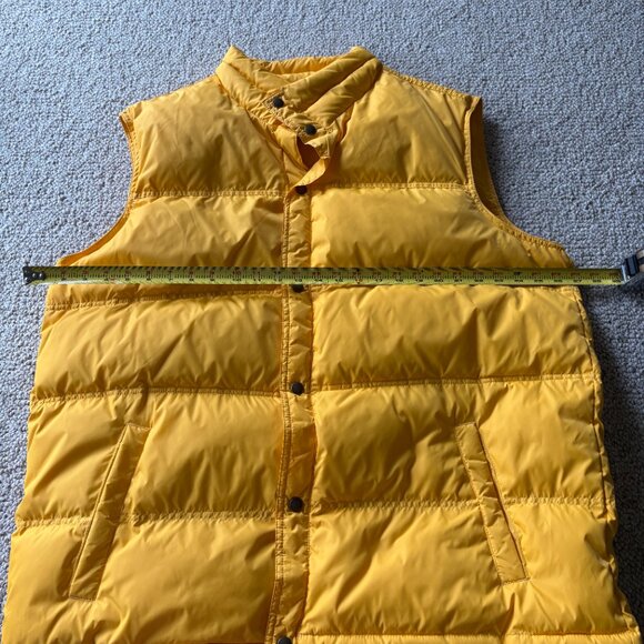 Men’s Land’s End Yellow Puffer Vest XL – 80% Down 20% Feather Ski Streetwear - Picture 7 of 8